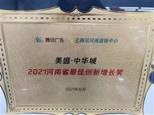 2021河南省最佳创新增长奖 美盛中华城